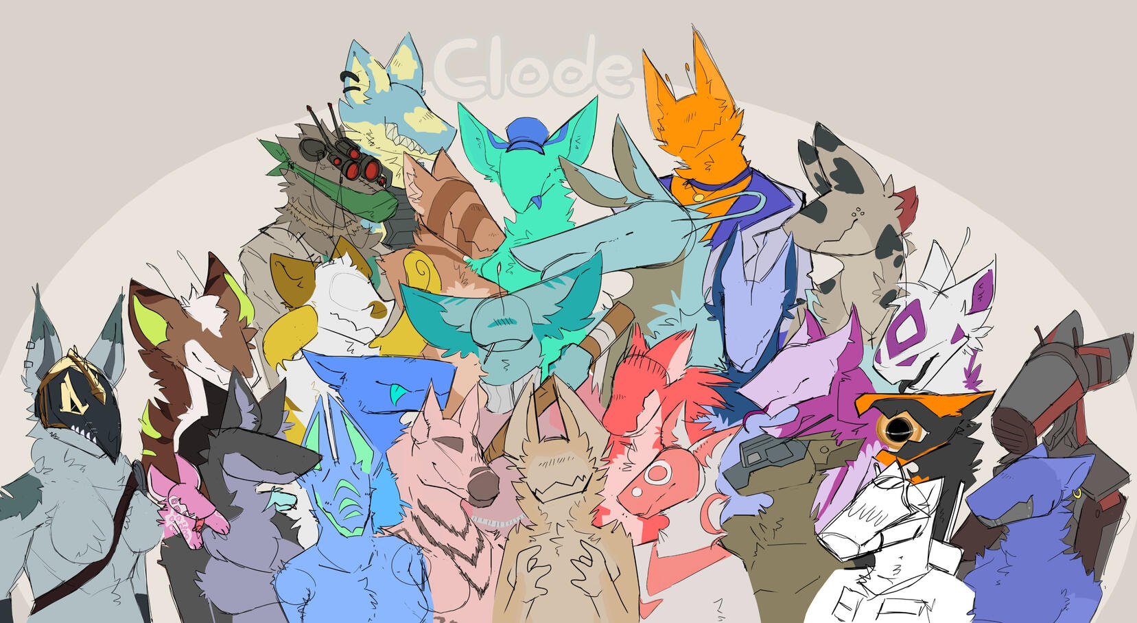 Art showing many original Clodespins, all from the year of their creation in 2021.